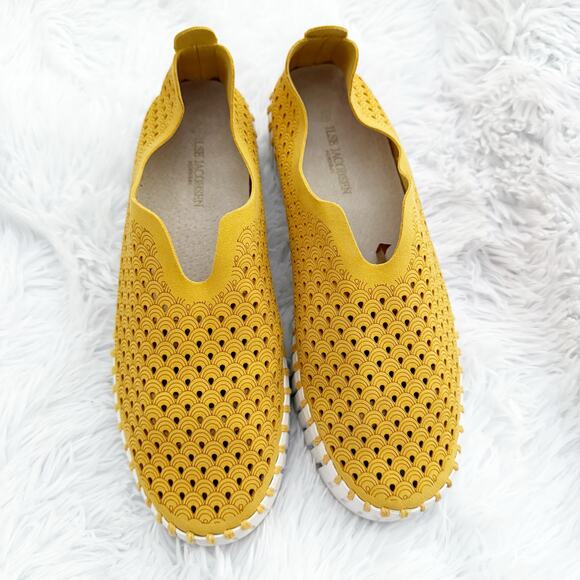 ILSE JACOBSEN | Tulip Perforated Slip-On Sneaker Platform Goldenrod Yellow | 40 - Picture 4 of 10
